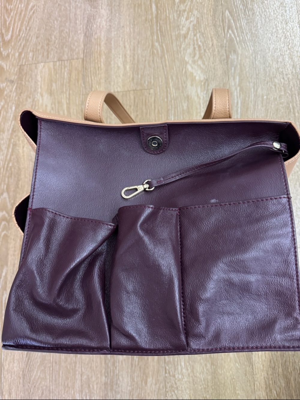 Freja New York Linnea Leather Tote Latte Bag Purse - Picture 12 of 16